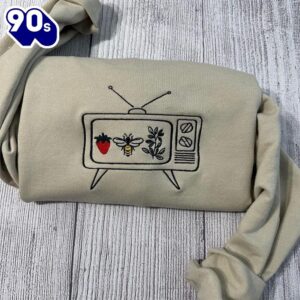 Embroidered Vintage Tv Sweatshirt Gift…