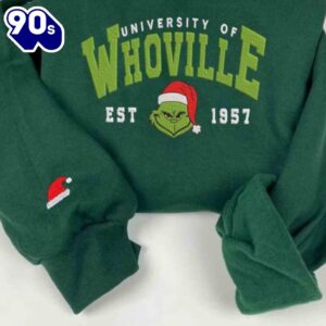 Embroidered Whoville University Est 1957 University Christmas T-Shirt