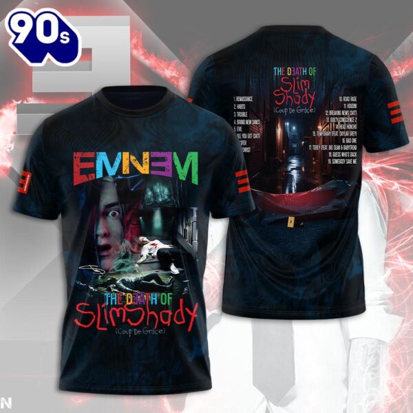 Eminem 3D Of Slim Death Shady Men’s  All Over Print Rapper Shirt Back Print For Fans