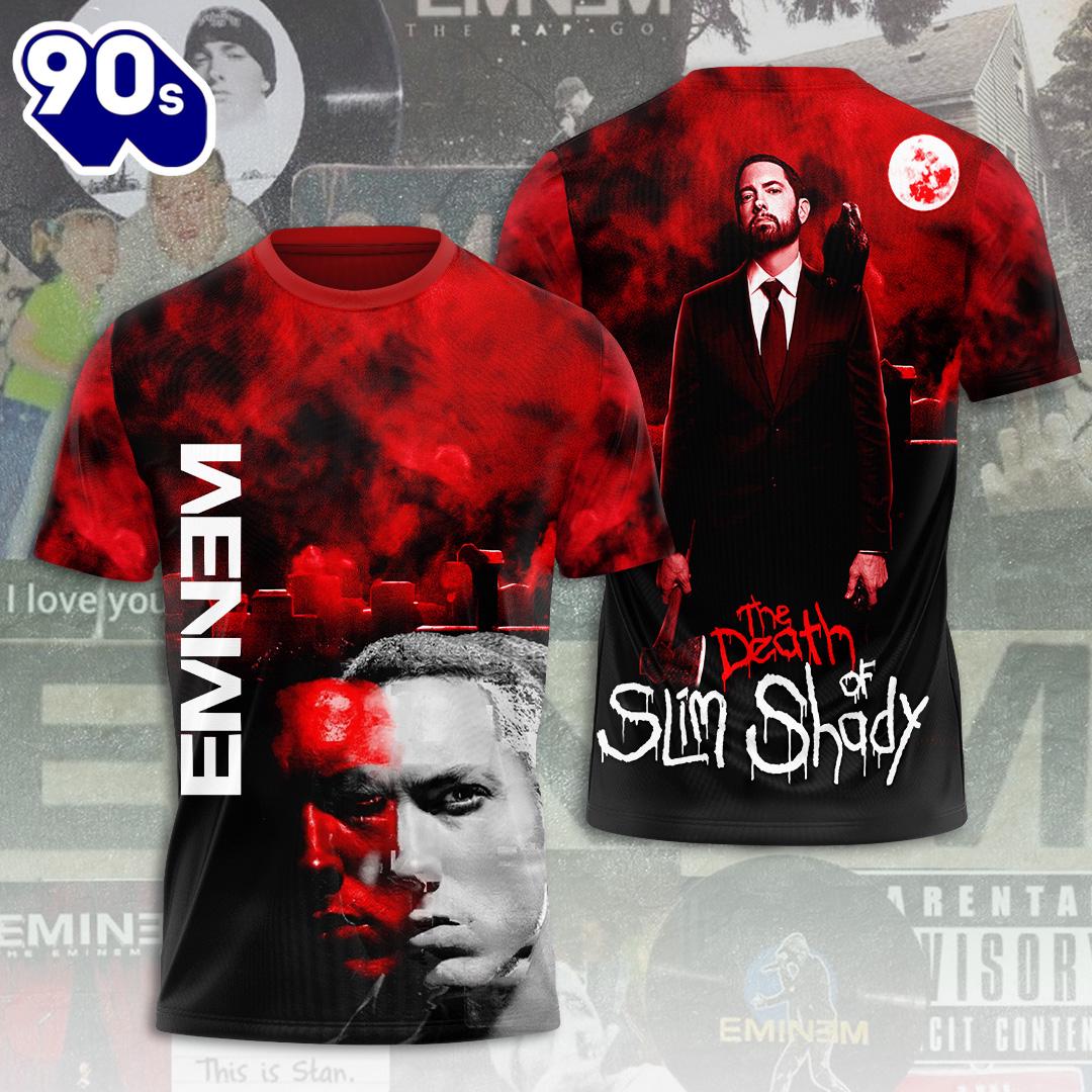 Eminem The Death Slim Shady All Over Print Rapper Shirt For Fans Eminem The Death Slim Shady All Over Print Rapper Shirt For Fans