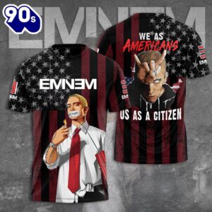Eminem We As Americans  All Over Print Rapper Shirt For Fans