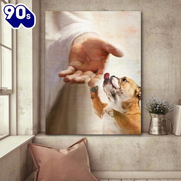 English Bulldog Take My Hand 2 Canvas Canvas Decor Ideas