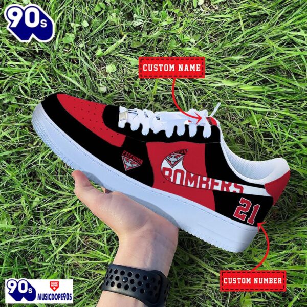 Essendon Bombers AFL Personalized Air Force 1 Shoes