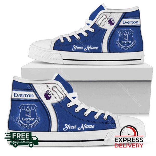 Everton F.C Personalzied High Top Canvas Shoes