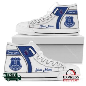 Everton F.C Personalzied High Top Canvas Shoes