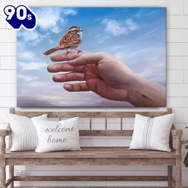 Every Sparrow Is Known Canvas Wall Art  Poster Gift Christmas