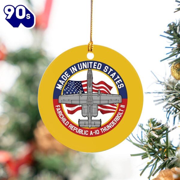 Fairchild Republic A-10 Thunderbolt II Ceramic Ornament