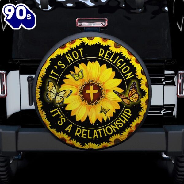 Hippie Tire Covers Faith Butterfly Cross Sunflower Car Spare Tire Covers Gift For Campers