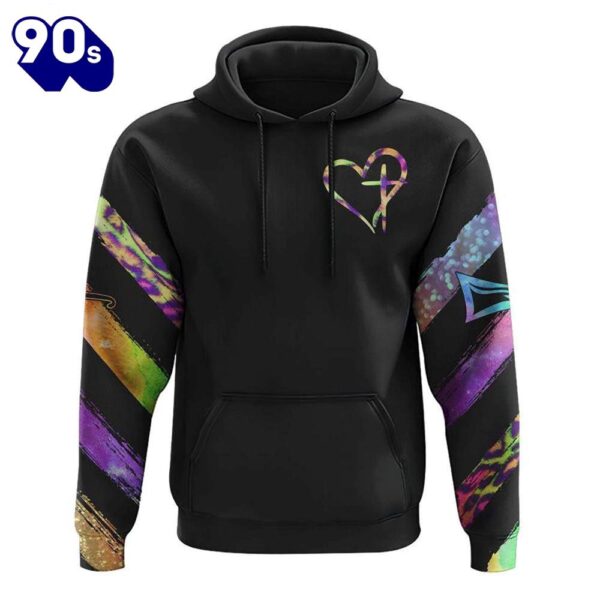 Faith Colorful Cross Light Brush 3D Hoodie