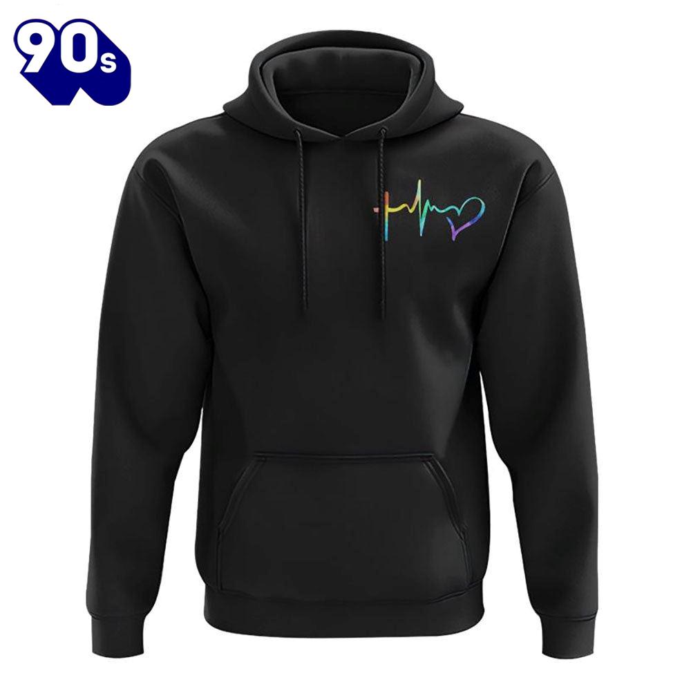Faith Cross Colorful Watercolor 3D Hoodie Faith Cross Colorful Watercolor 3D Hoodie