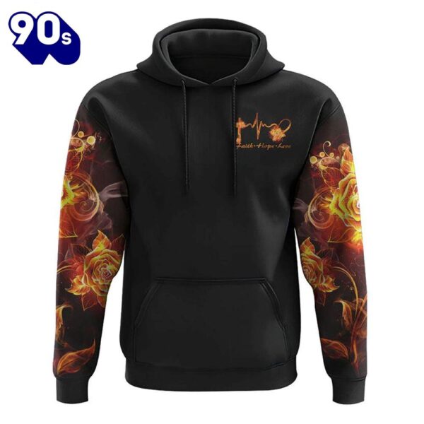 Faith Fire Rose 3D Hoodie