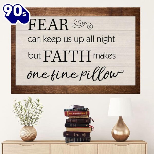 Faith Makes One Fine Pillow Canvas Print