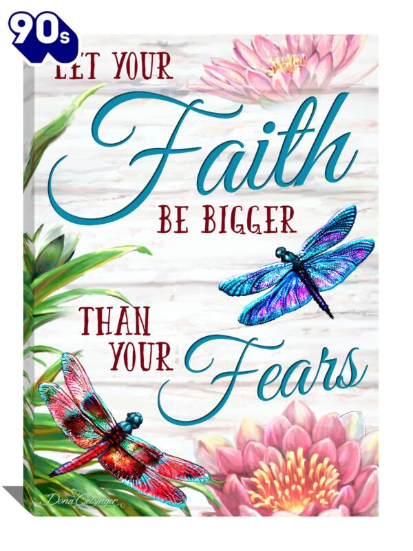 Faith Over Fear Canvas Wall Art  Poster Gift Christmas