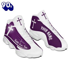 Faith Over Fear Customized Purple Jesus Jd13 Shoes For Man And Women  Gift Christmas