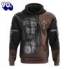 Faith Over Fear Jesus Cross Leather 3D Hoodie