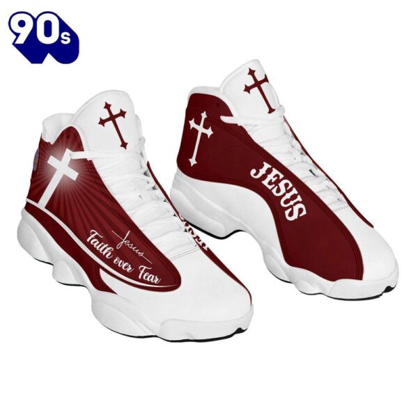 Faith Over Fear Jesus Jd13 Shoes For Man And Women Red Design  Gift Christmas