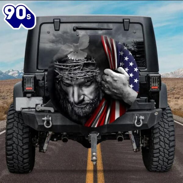 Faith Over Fear Spare Tire Cover For Car – Jesus Lover – Christian Tire Cover Car Decor