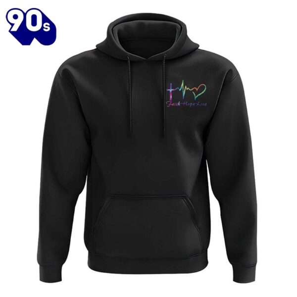 Faith Over Fear Wings Colorful 3D Hoodie