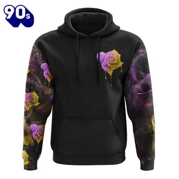 Faith Rose Cross Colorful Smoke 3D Hoodie