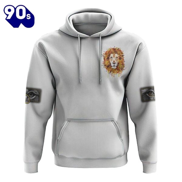 Faith Watercolor Lion Cross 3D Hoodie