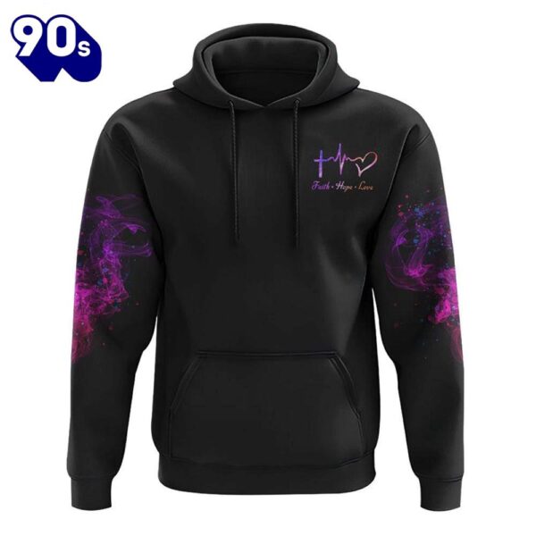 Faith Watercolor Rose 3D Hoodie