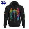 Faith Wings Cross Tie Dye 3D Hoodie