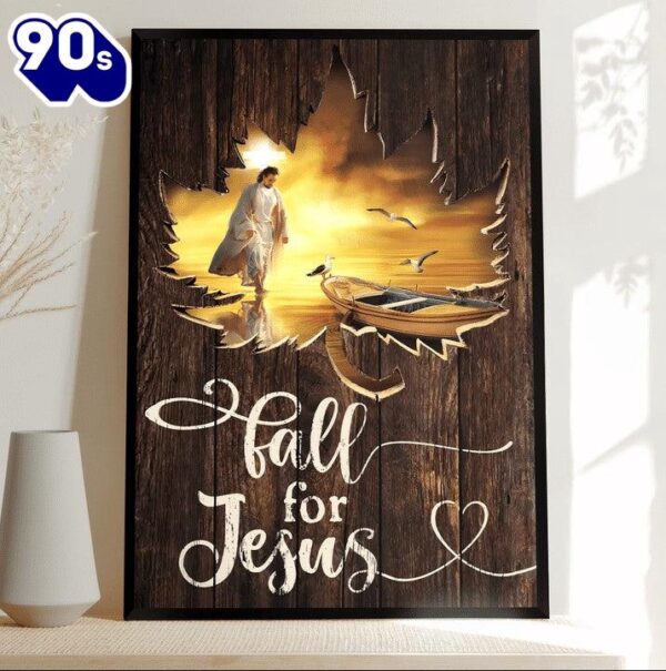 Fall For Jesus Canvas Posters   Poster Gift Christmas