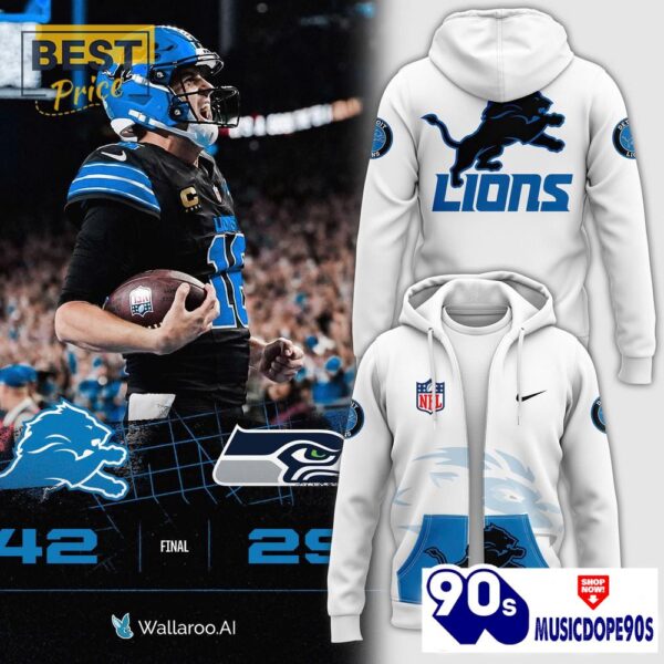 Fanatics White Detroit Lions Alternate Helmet Hoodie, Jogger, Cap