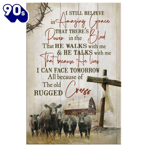 Farmhouse Style I Still Believe In Amazing Grace Canvas Wall Art Prints   Poster Gift Christmas