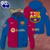 FC Barcelona x La Liga 3D Windbreaker Jacket For Man And Women
