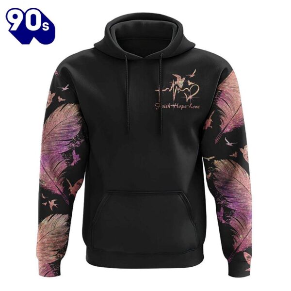 Feather Faith Cross 3D Hoodie