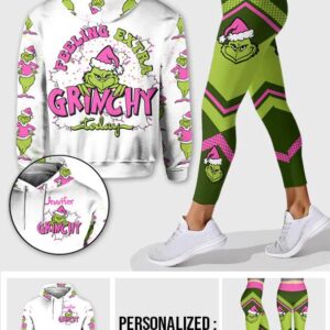 Feeling Extra Grinchy - Personalized Green Monster Christmas Hoodie and Leggings