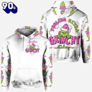 Feeling Extra Grinchy - Personalized Green Monster Christmas Hoodie and Leggings