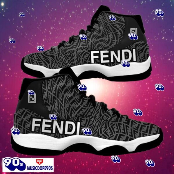 Fendi Dark Style Air Jordan 11 Shoes