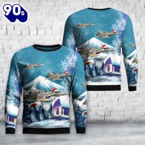 Finnish Air Force Ilmavoimat McDonnell Douglas F-18C Hornet Christmas Sweater