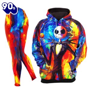 Fire Ice Nightmare Theme Combo Hoodie and Leggings