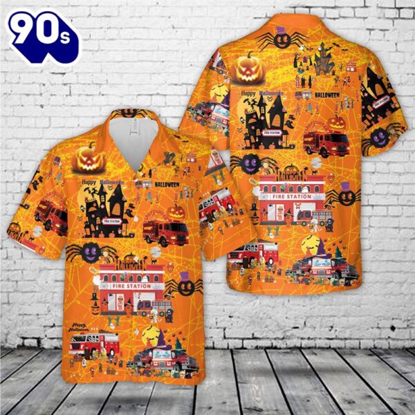 Firefighter Halloween Hawaiian Shirt