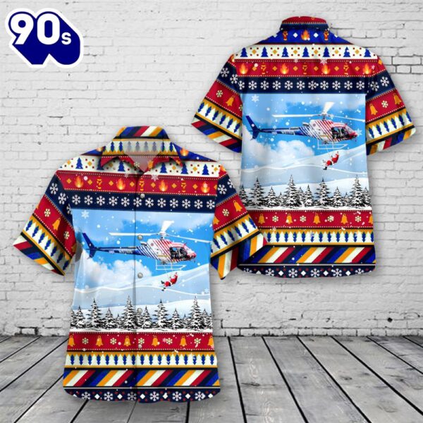 Flagler County, Florida, Flagler County Fire Rescue (FCFR) Helicopter – ‘Fireflight’ Christmas Hawaiian Shirt