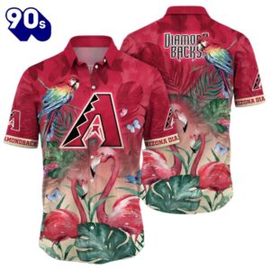 Flamigo Arizona Diamondbacks Hawaiian Button…