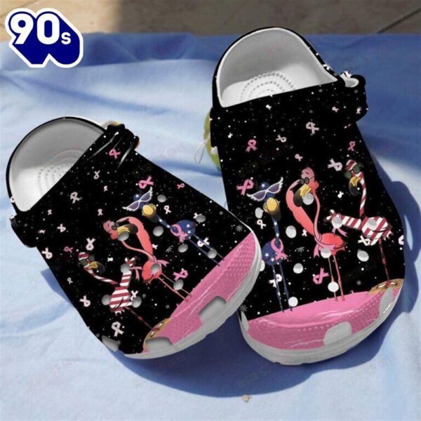 Flamingo Awareness Breast Cancer Shoes Clogs Birthday Christmas Gifts