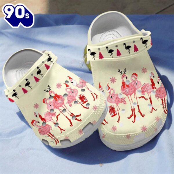 Flamingo Christmas Clogs Shoes Gifts For Christmas Birthday