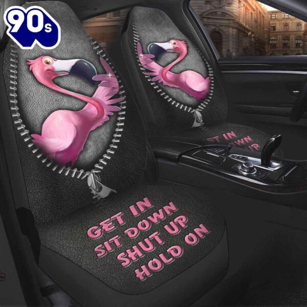 Flamingo Get In Sit Down Shut Up Hold On Car Seat Covers