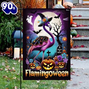 Halloween Flamingo Halloween Flamingoween Flag,…