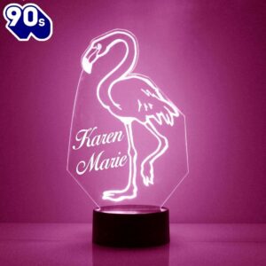 Flamingo Night Light Personalized Free Led Night Lamp  Gift Christmas