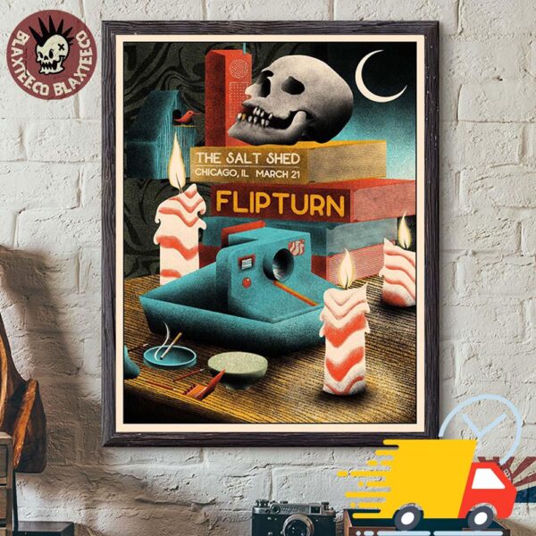 Flipturn Poster For Show At The Salt Shed In Chicago Illinois On March 21 2025 Canvas