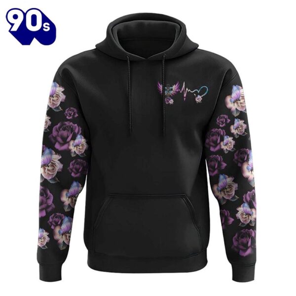 Floral Rose Butterfly Wings 3D Hoodie