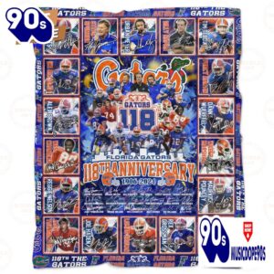 Florida Gators 118th Anniversary 1906-2024 Fleece Blanket