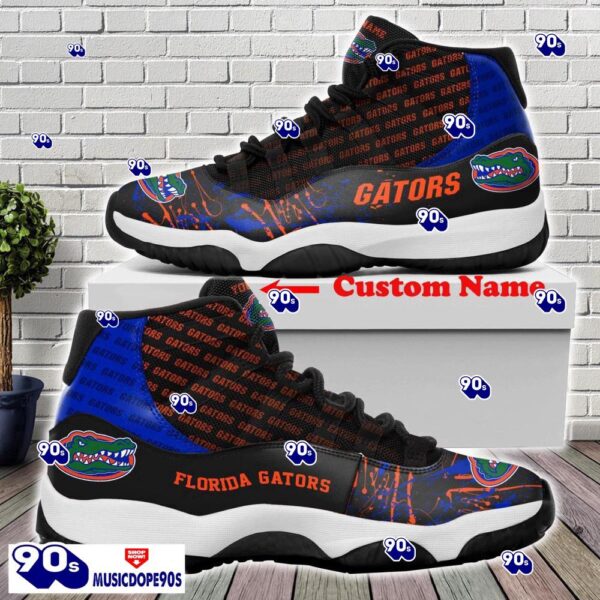 Florida Gators Custom Name Air Jordan 11 Sneakers For Fans