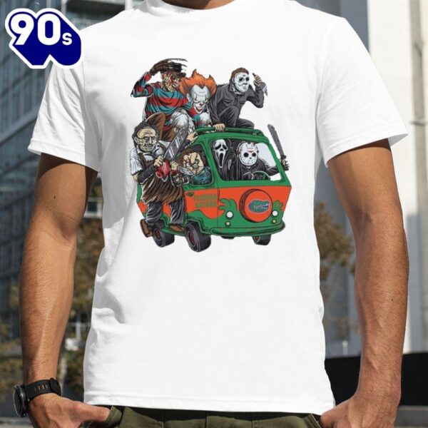 Florida Gators Horror Movies Characters Bus Halloween 2024 T-Shirts