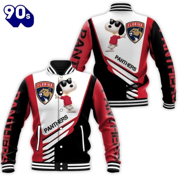 Florida Panthers Snoopy For Fans 3D Baseball Jacket For Men Women